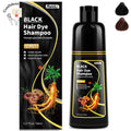 Hair Dye Shampoo for Gray Coverage Black Hair Natural Herbs Shine Long-Lasting