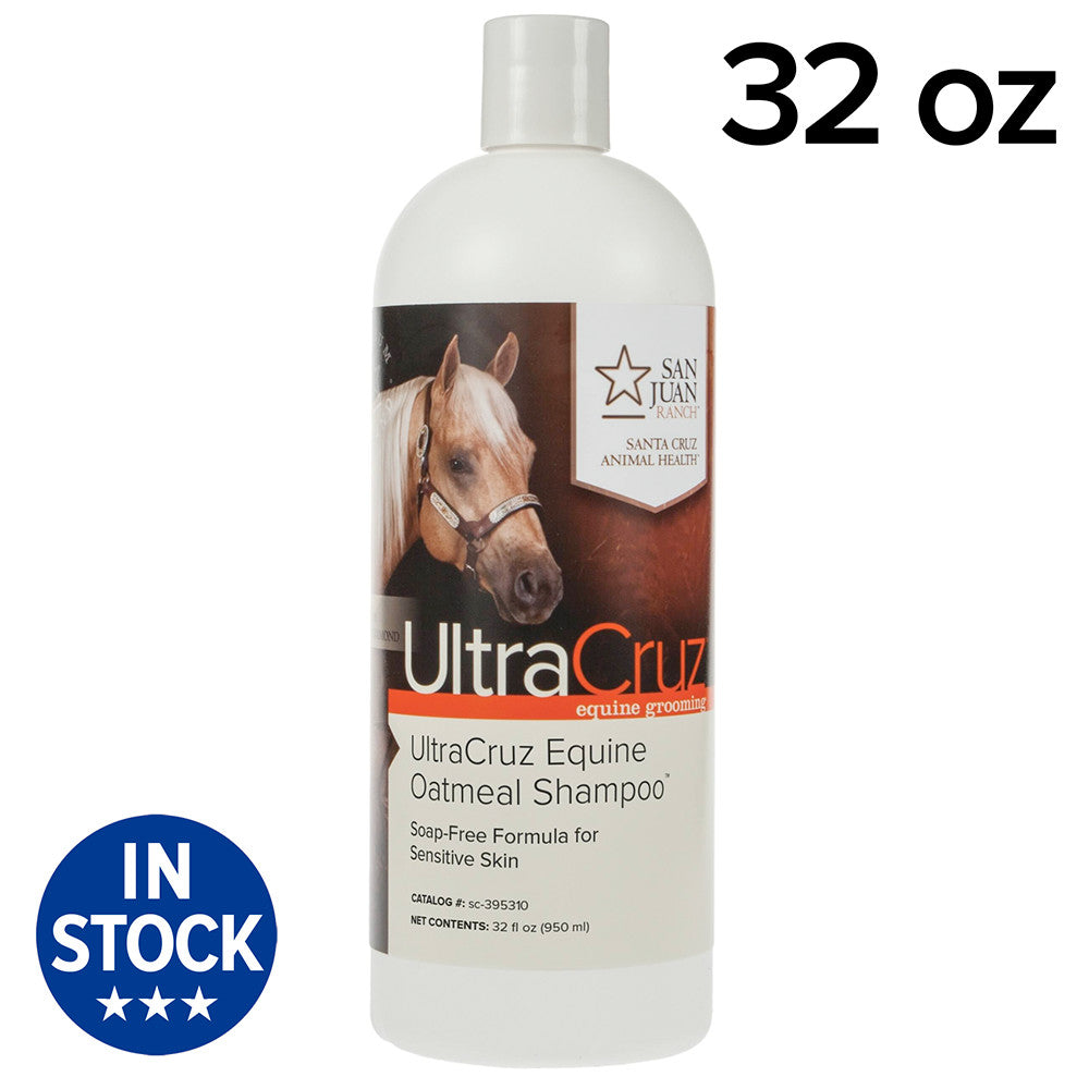 Equine Oatmeal Horse Shampoo - Gentle Skin Relief & Shine 32 oz