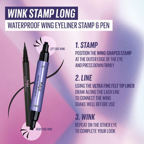Waterproof Winged Eyeliner Pen with Stamp for Flawless Cat Eye Looks