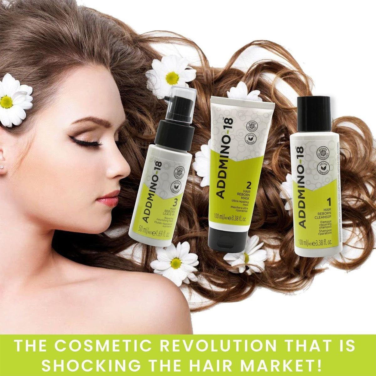 Magic Hair Reborn Kit - Shampoo, Hair Mask & Leave-In Conditioner Set for Damaged Hair