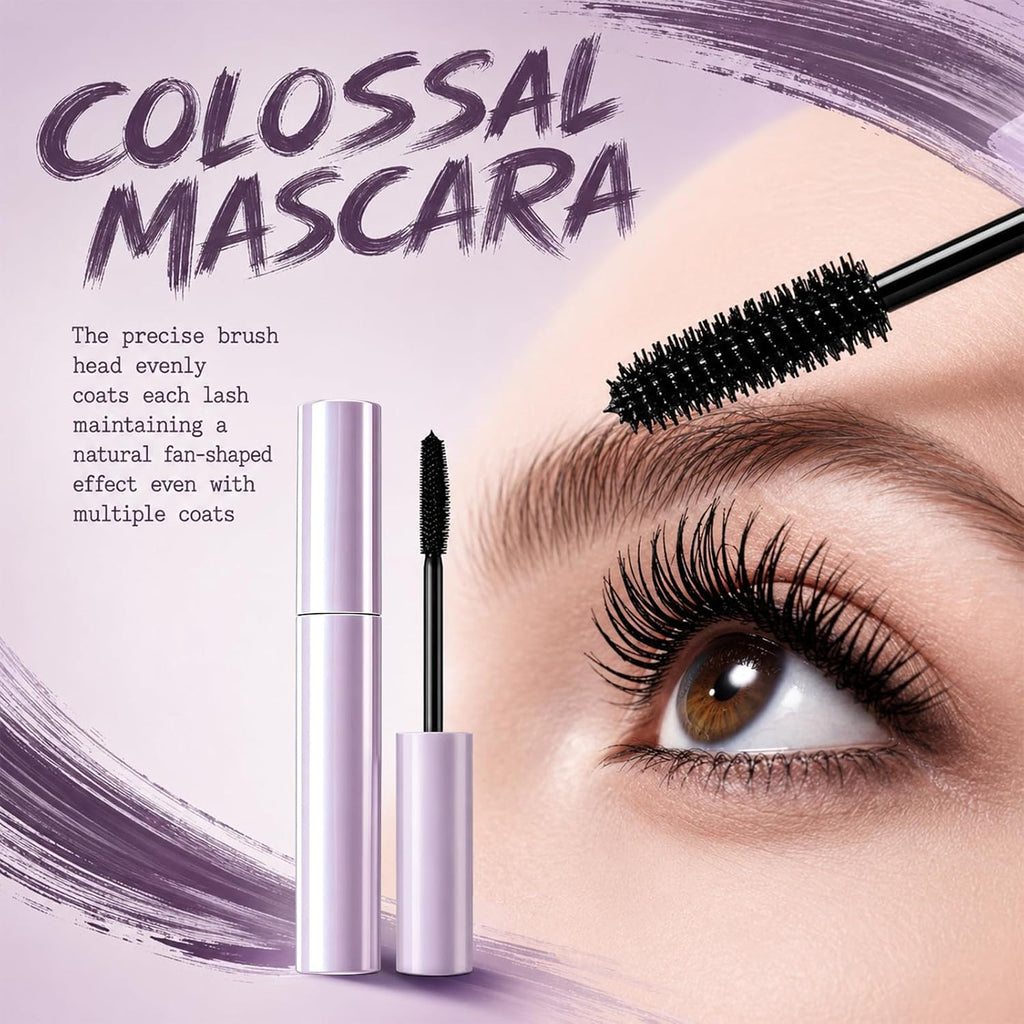 Long Lasting Curl Mascara for Older Women - Lengthening & Volumizing, Water Resistant, Hypoallergenic, Black & Brown 2-Pack