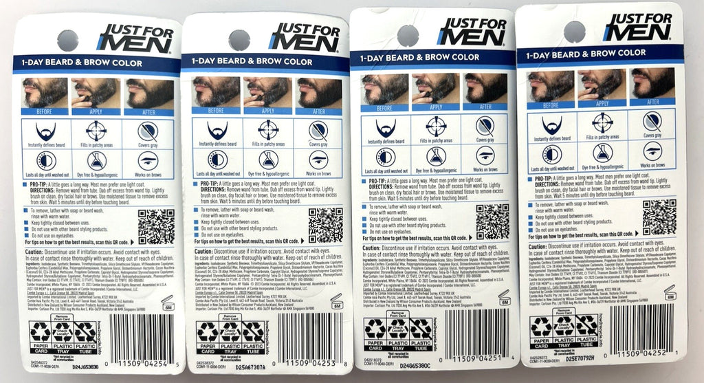 Men's 1 Day Beard & Brow Color Kit - 4 Shades, Fast Shipping