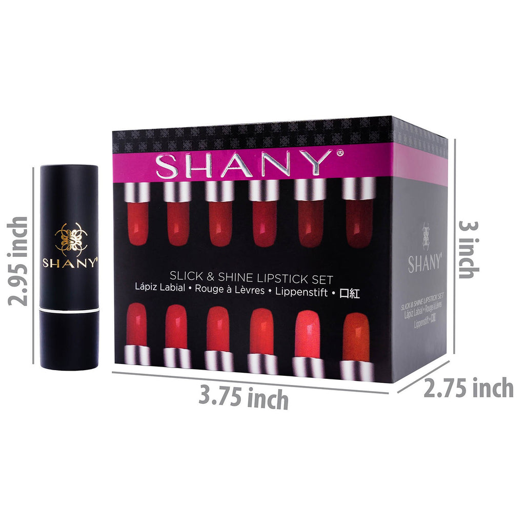Slick and Shine Lipstick Set - 12 Color Long Lasting Moisturizing Lipsticks