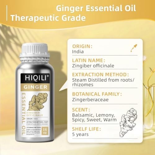 Ginger Essential Oil for Hair Growth and Skin Nourishment - 100% Natural