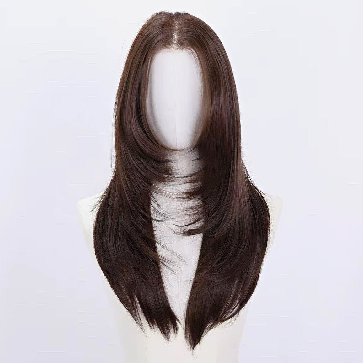 Dark Brown 24-Inch Lace Front Wigs 13x4 Transparent Glueless 150% Density