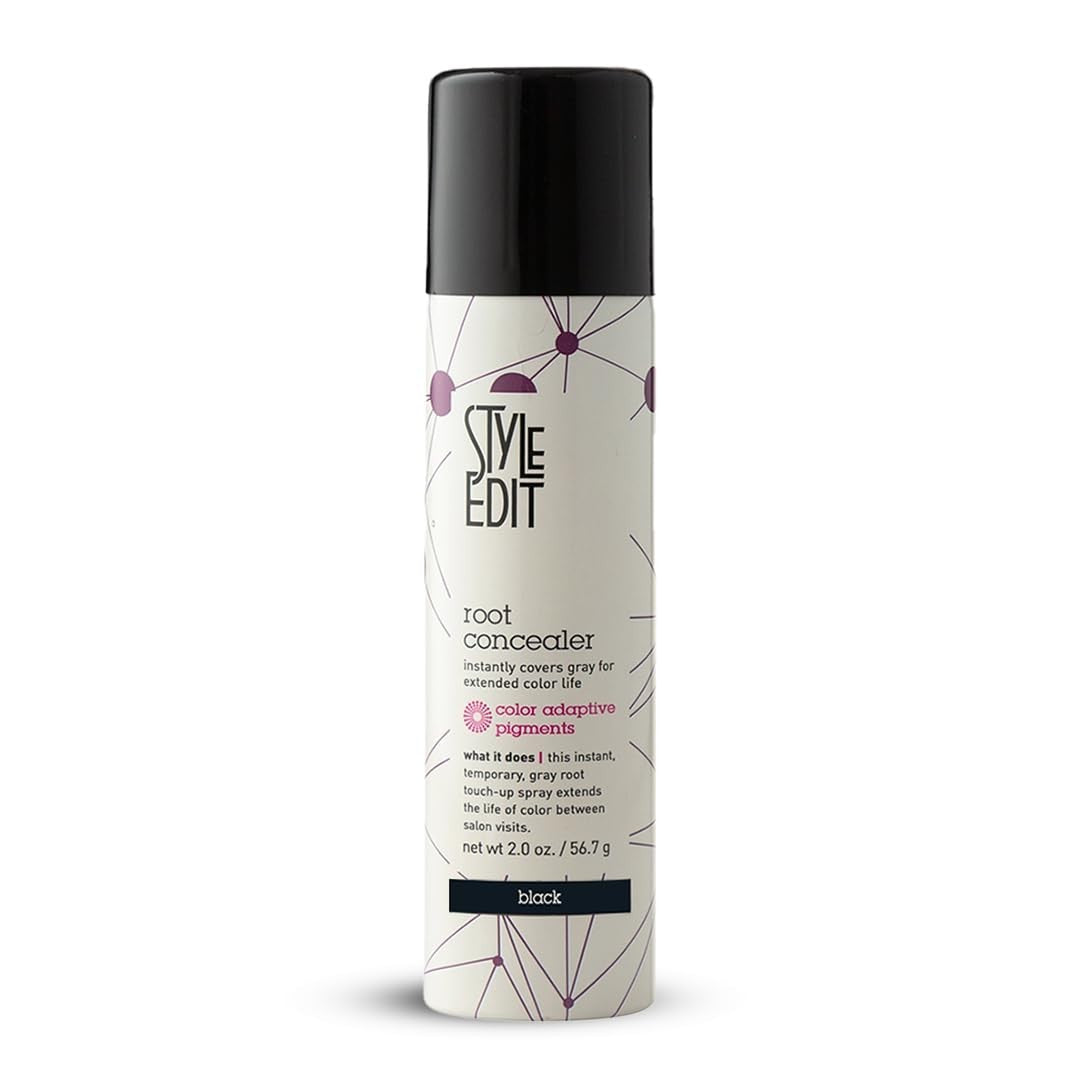 Black Root Touch Up Spray - 2oz Temporary Gray Root Concealer for Hair