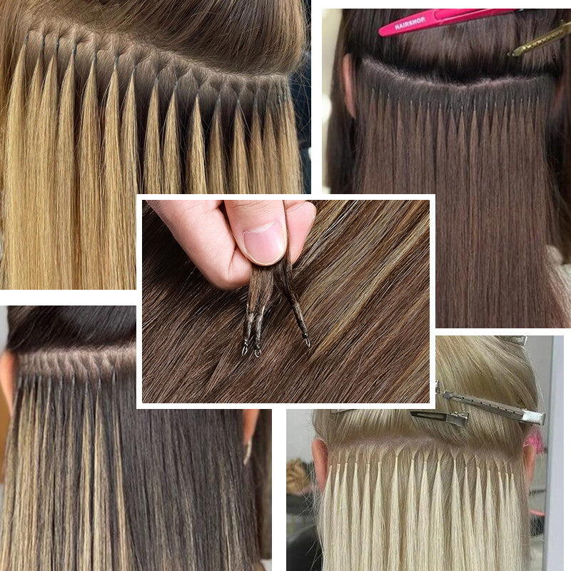 Nano Ring Hair Extensions Micro Loop Link Beads Remy Human Hair Thick 16-24 Inch