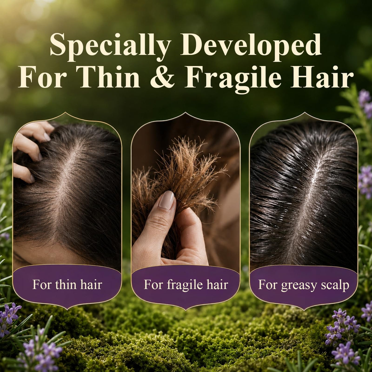 Onion Hydrosol Shampoo for Hair Growth with Biotin & Rosemary - Natural Hair Thickening Cleanser