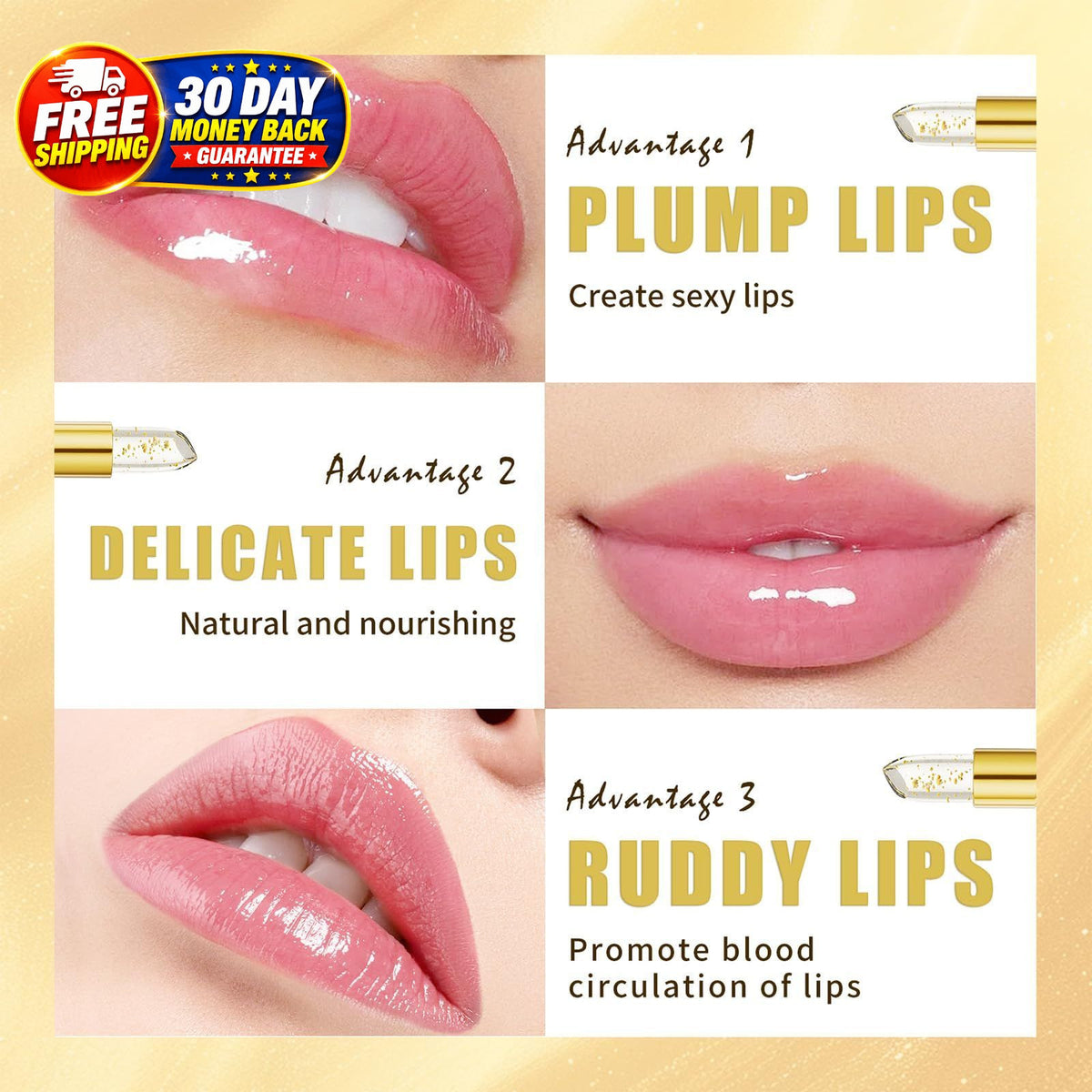 Color Changing Lipstick for Mature Lips - PH Responsive, Long-Lasting Moisturizer