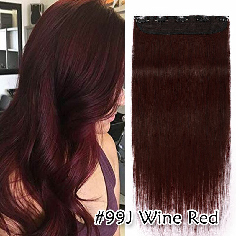 Thick Long Ombre Clip-In Hair Extensions - Human Remy Full Head Set