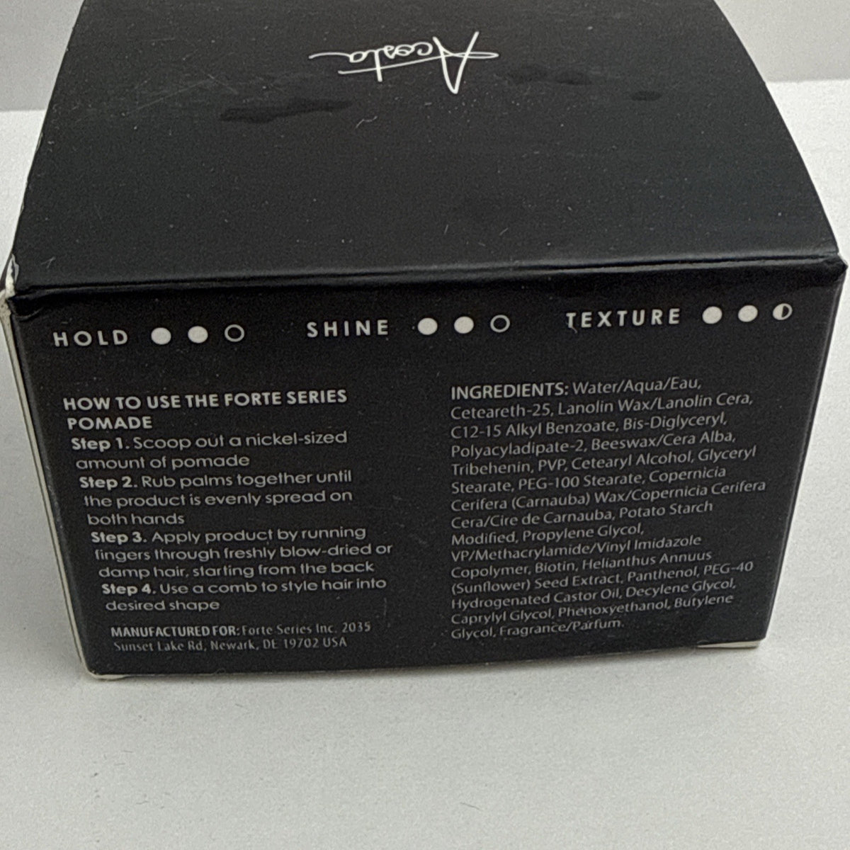 Men's Hair Styling Pomade 3oz Volumizing & Shine Hair Wax - Forte Series