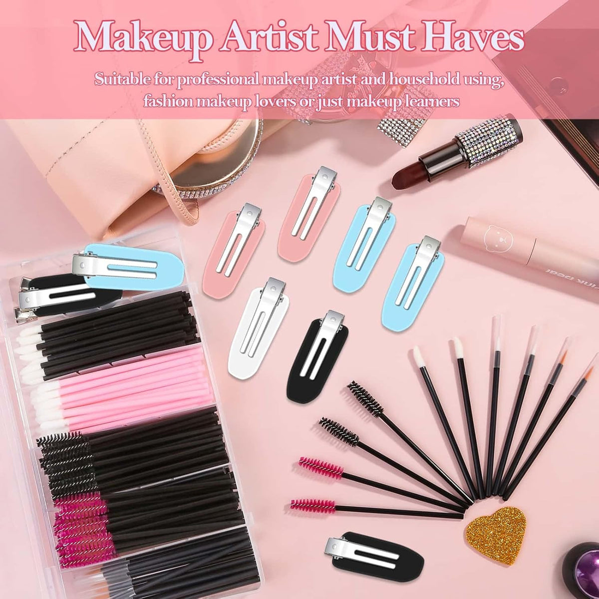Disposable Makeup Applicator Kit – 234 Pcs Hygienic Wand, Lip & Puff Set