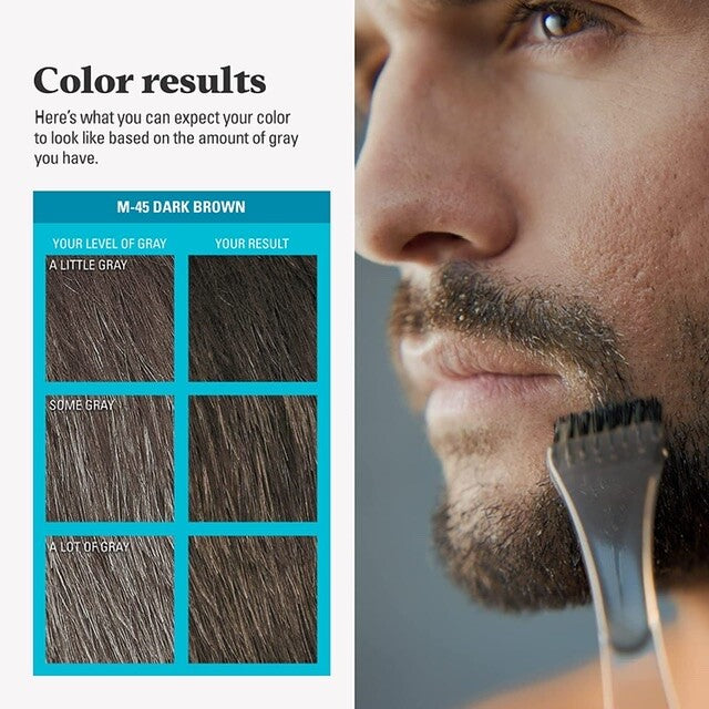 Beard & Mustache Coloring Brush Kit - Dark Brown, 2 Pack