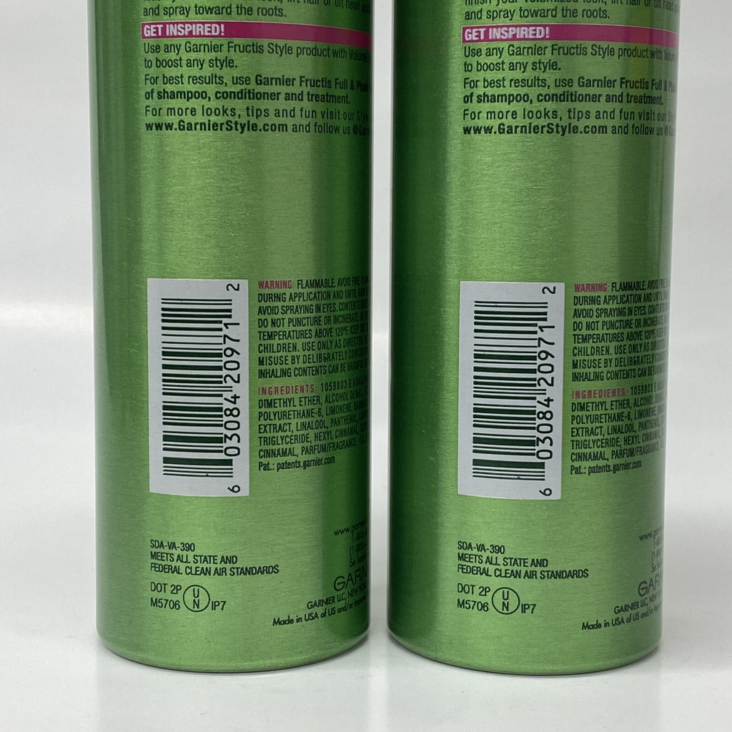 Garnier Fructis Style Anti-Humidity Volume Hairspray Extra Strong Hold 2 Pack