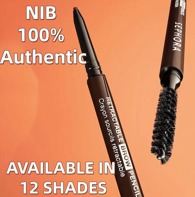 Waterproof Retractable Eyebrow Pencil - 12 Natural Shades for Precise Brows