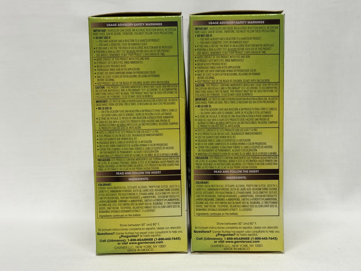 Garnier Nutrisse Hair Color #43 Dark Golden Brown Permanent Pack 2