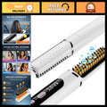 Cordless Ionic Hair Straightener Brush - Travel Flat Iron with Fast Heating