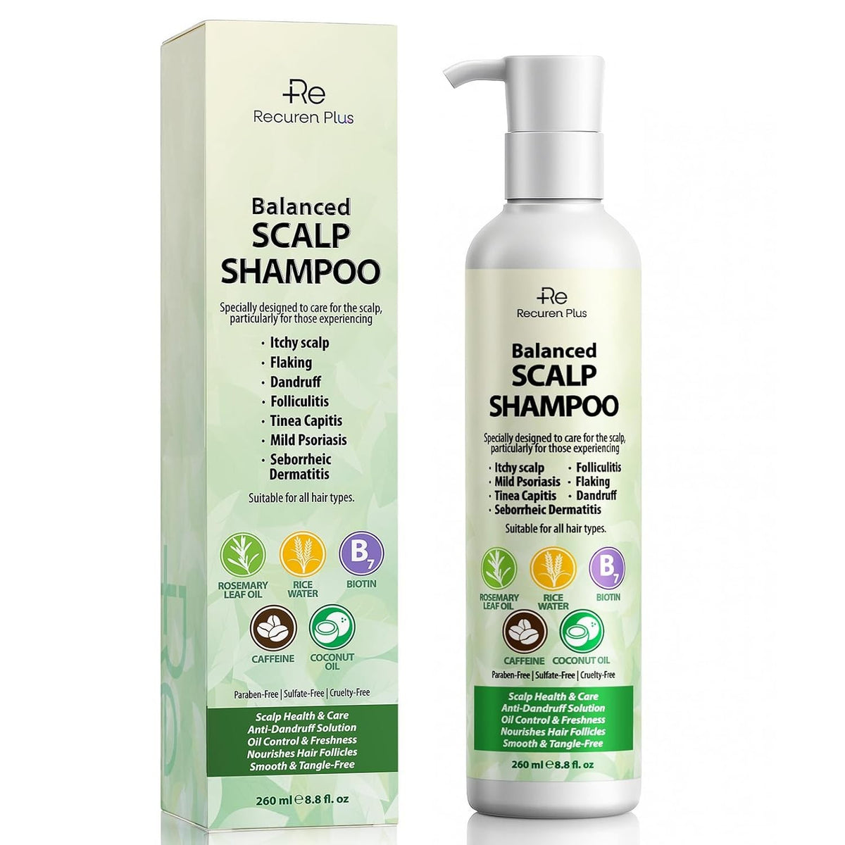 Antifungal Shampoo for Dandruff & Folliculitis 8.8 fl oz – Salicylic Acid Formula
