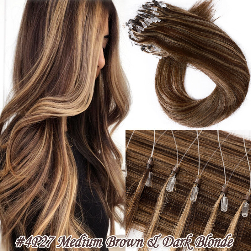 Pre Bonded Human Hair Extensions with Micro Loop Beads - Thick 1G/S