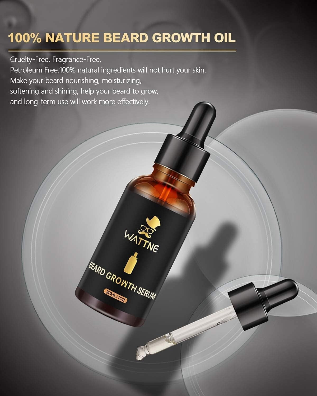 Beard Growth Kit with Derma Roller & Biotin Oil for Thicker Beard