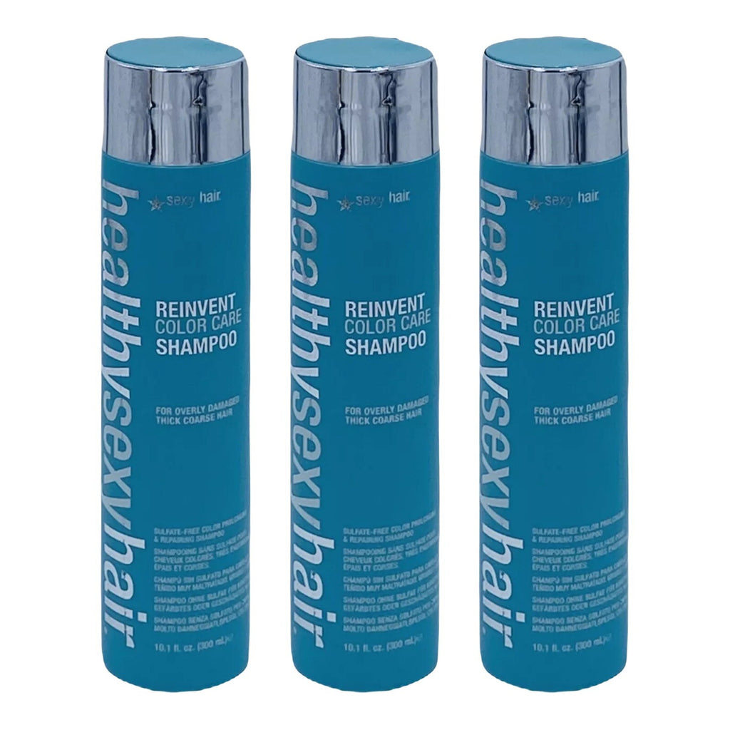 3 Pack Sulfate-Free Color Care Shampoo for Thick Coarse Hair - 10.1 oz