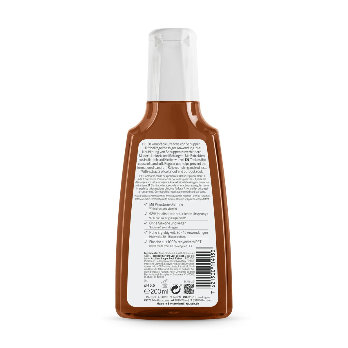 Coltsfoot Anti-Dandruff Shampoo 200 ml for Flake-Free Scalp & Hair Care