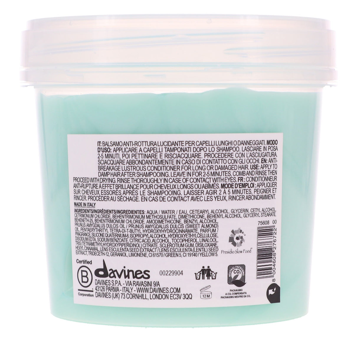 Davines MELU Anti-Breakage Hair Conditioner 8.83 oz for Damaged & Fragile Hair