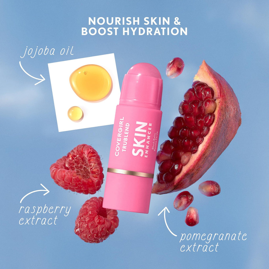 Covergirl Trublend Skin Enhancer Blush Balm Stick 250 Sleepy Mauve - Hydrating & Buildable