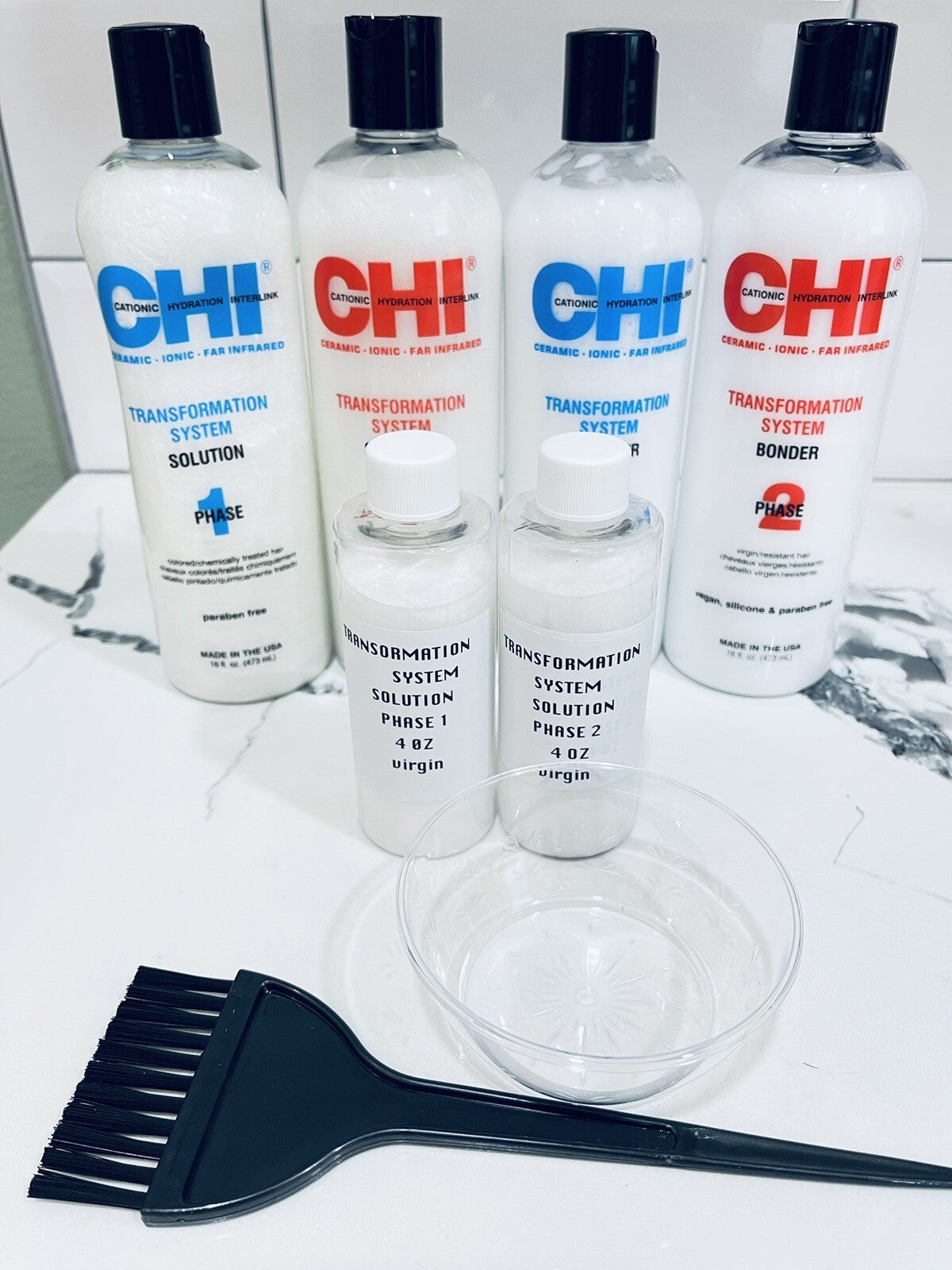 Chi Hair Transformation System Kit - Phases 1 & 2, 4 oz, Includes Accessories