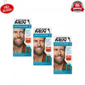 Beard & Mustache Coloring Kit for Gray Hair - Medium Brown 3 Pack