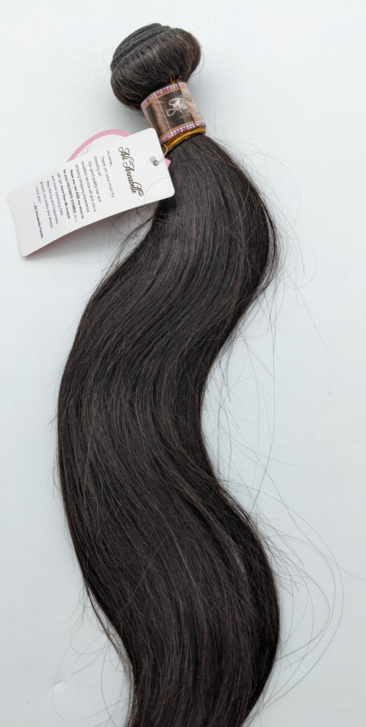 Virgin Human Hair Body Wave Bundles 18 Inch Lace Front Middle Part