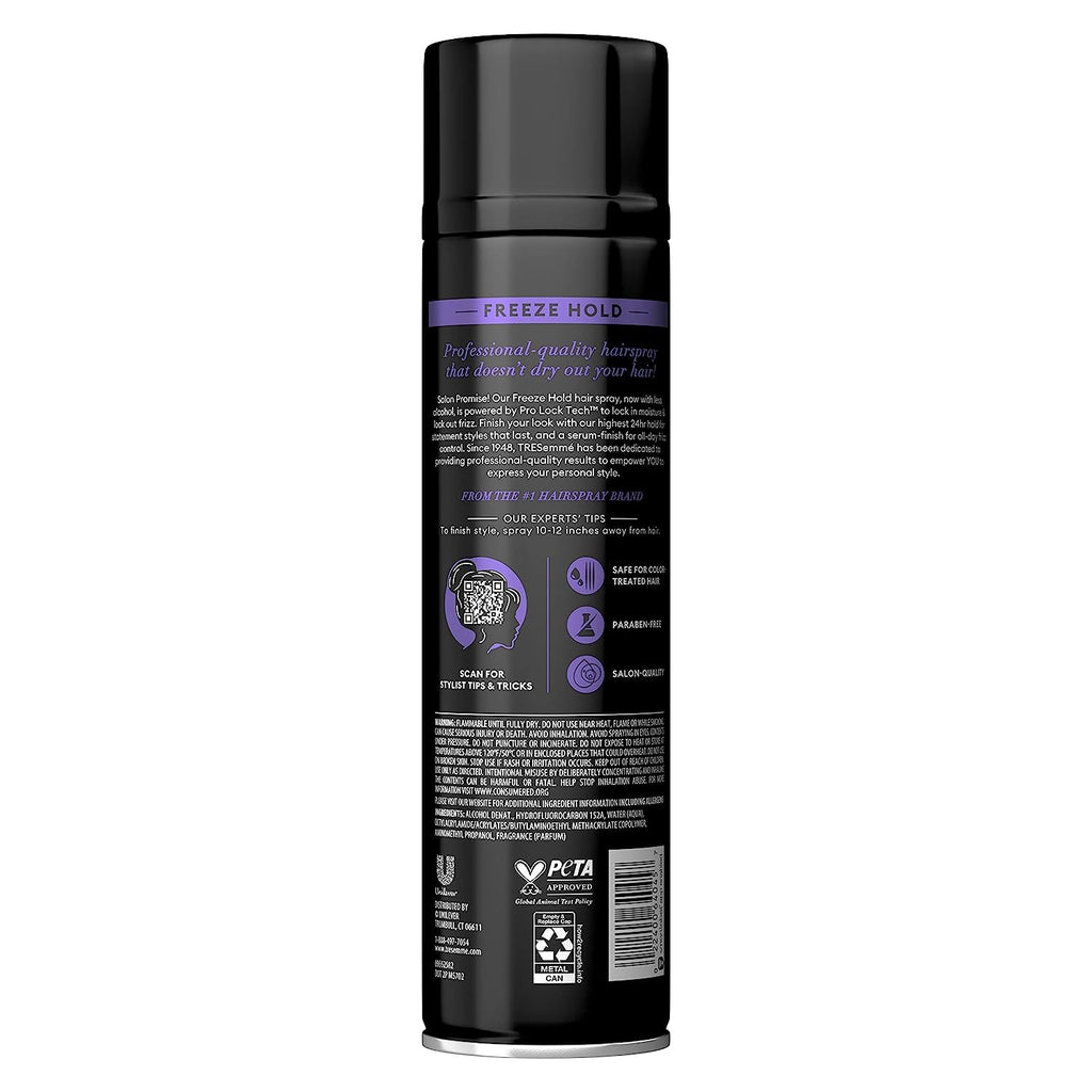 TRESemmé Freeze Hold Hairspray Pack of 6 - 24-Hour Frizz Control & All-Day Style