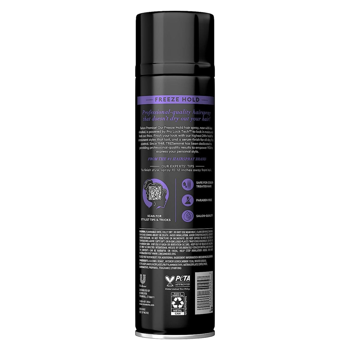 TRESemmé Freeze Hold Hairspray Pack of 6 - 24-Hour Frizz Control & All-Day Style