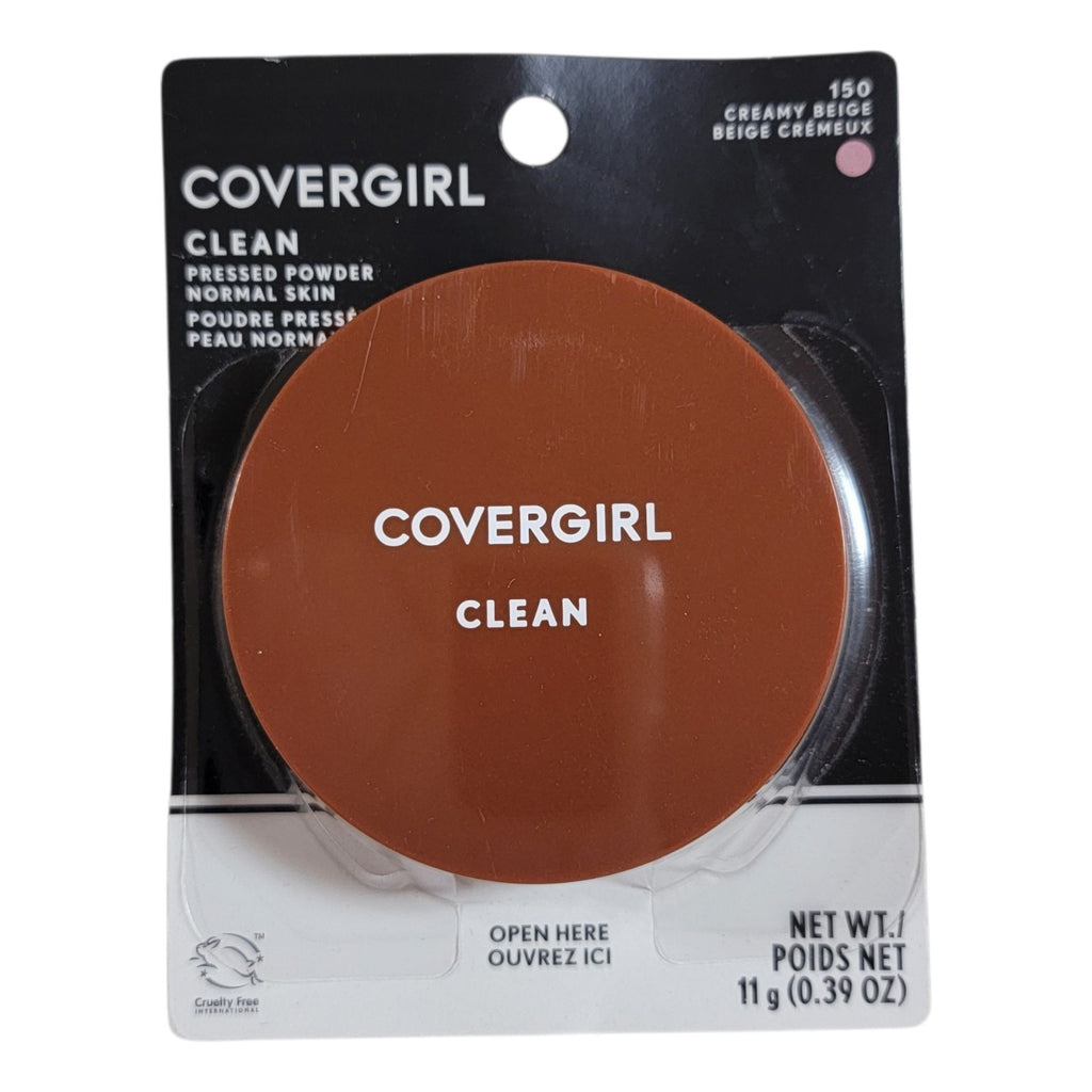 Covergirl Clean Pressed Powder 150 Creamy Beige Original Talc