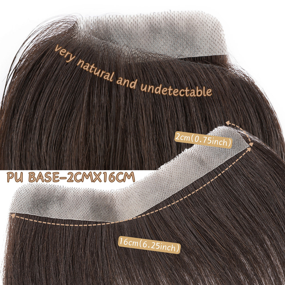 Human Hair Topper with Lace Base - Full Lace Hairpiece for Women
