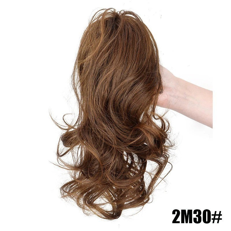 12 Inch Short Curly Clip-In Ponytail Extension - Synthetic Hair Women Voluminous