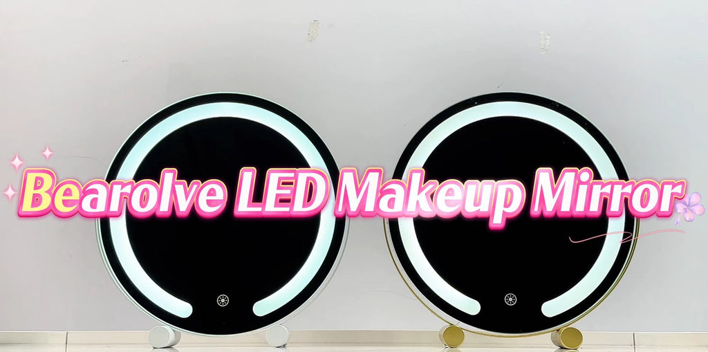 Vanity Mirror with Lights 12” LED Makeup Mirror with 3-Color Dimmable Lighting