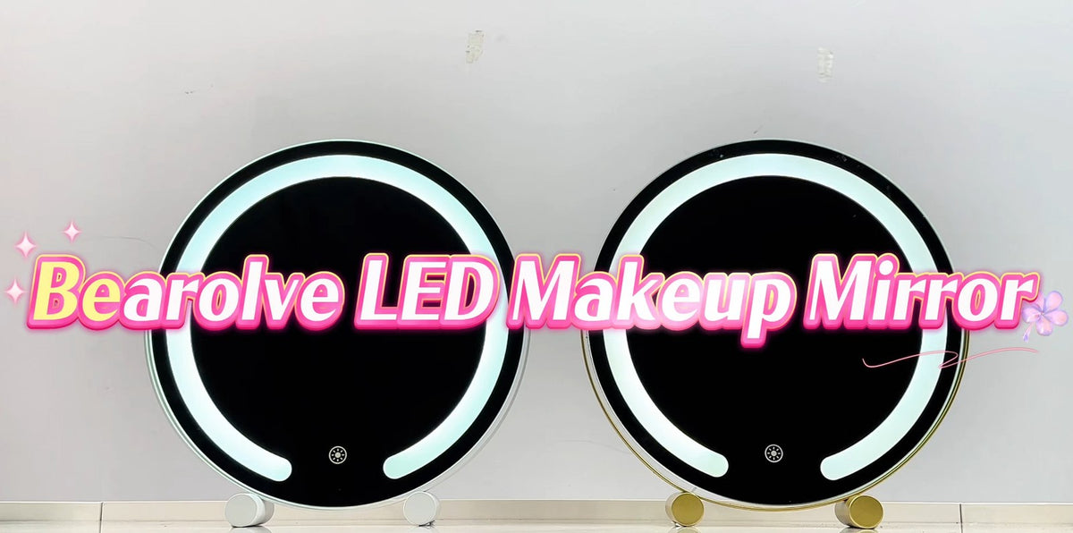 Vanity Mirror with Lights 12” LED Makeup Mirror with 3-Color Dimmable Lighting