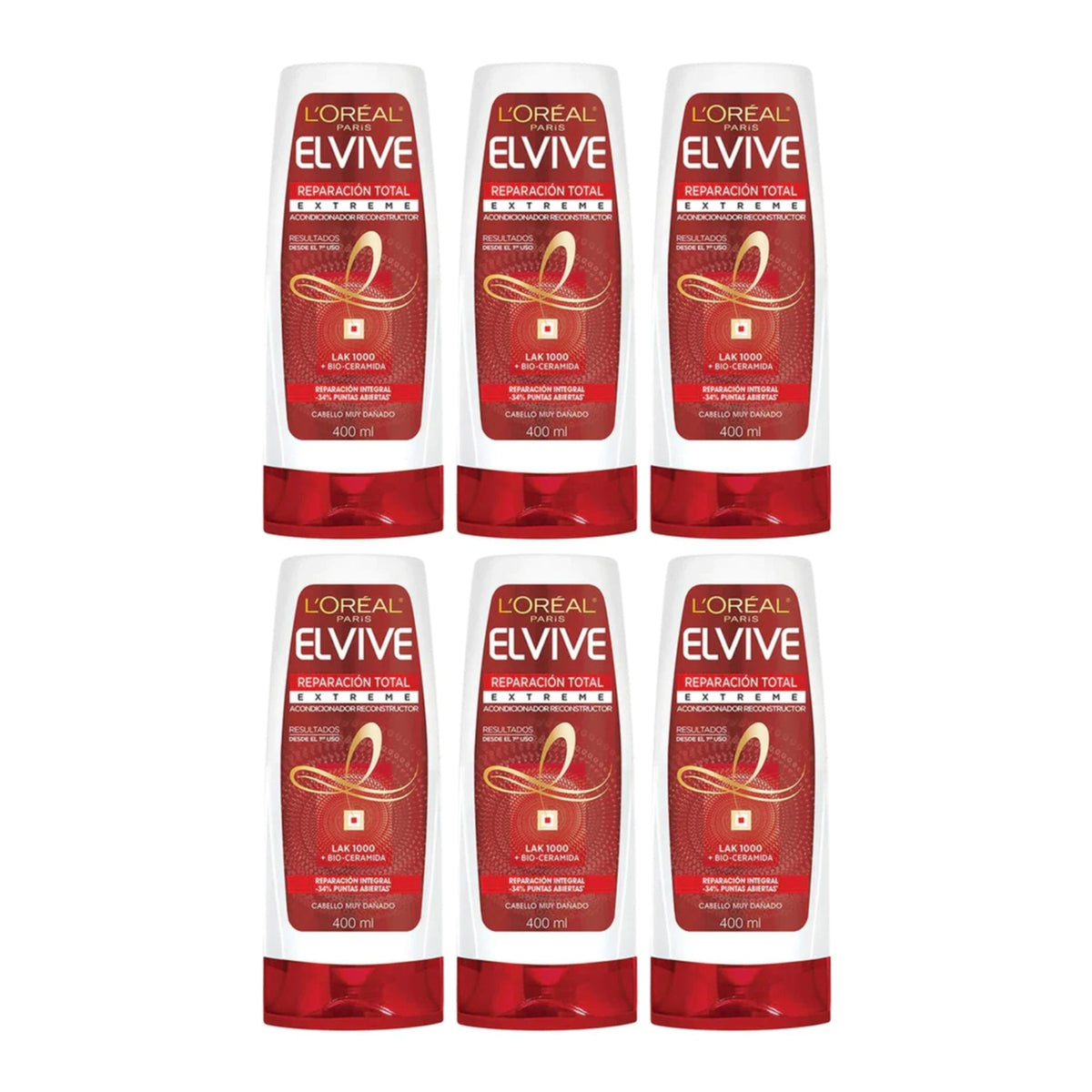 Reparación Total Extreme Conditioner for Very Damaged Hair - 13.5oz Pack of 6