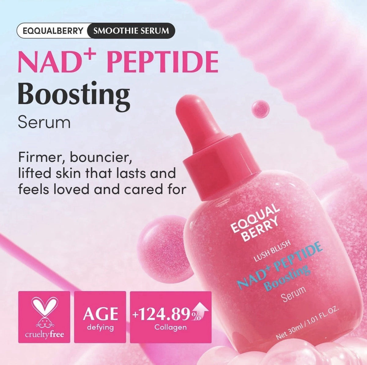 NAD+ Peptide Boosting Serum for Anti-Aging - 30ml