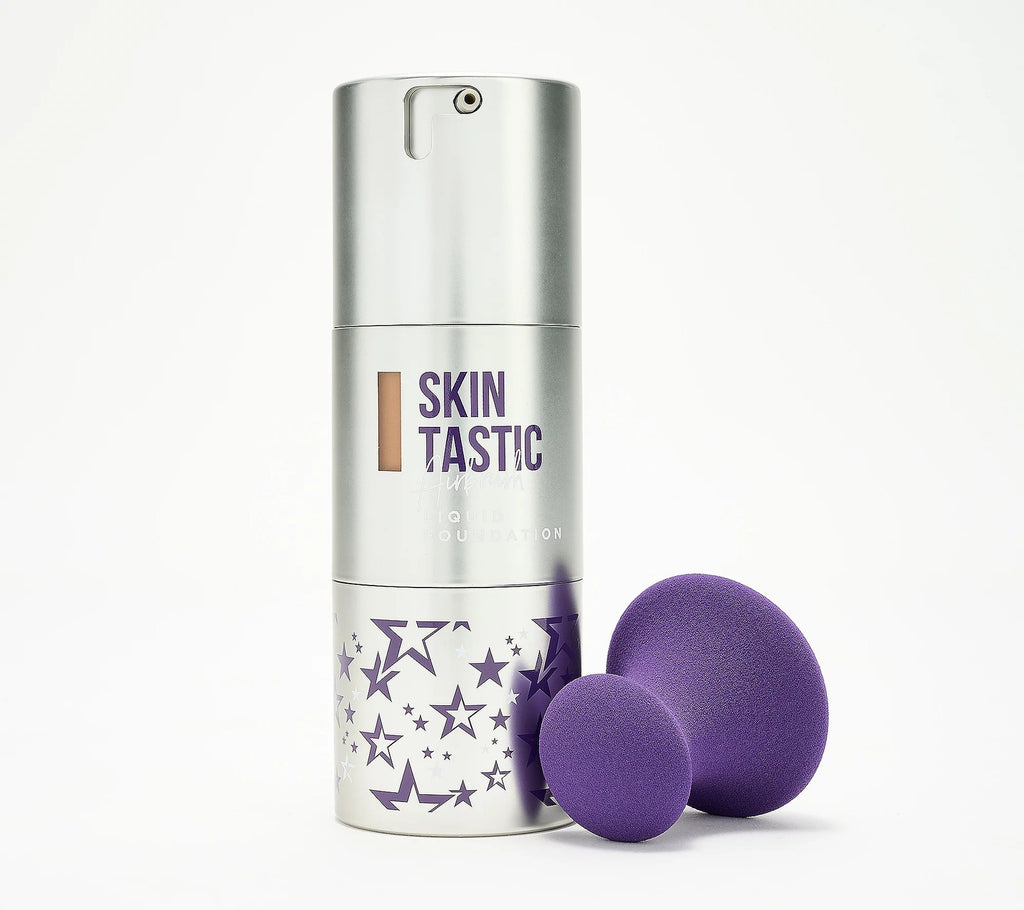Foundation & Sponge Set Tan - Skintastic Airbrush Liquid Foundation by LWYA