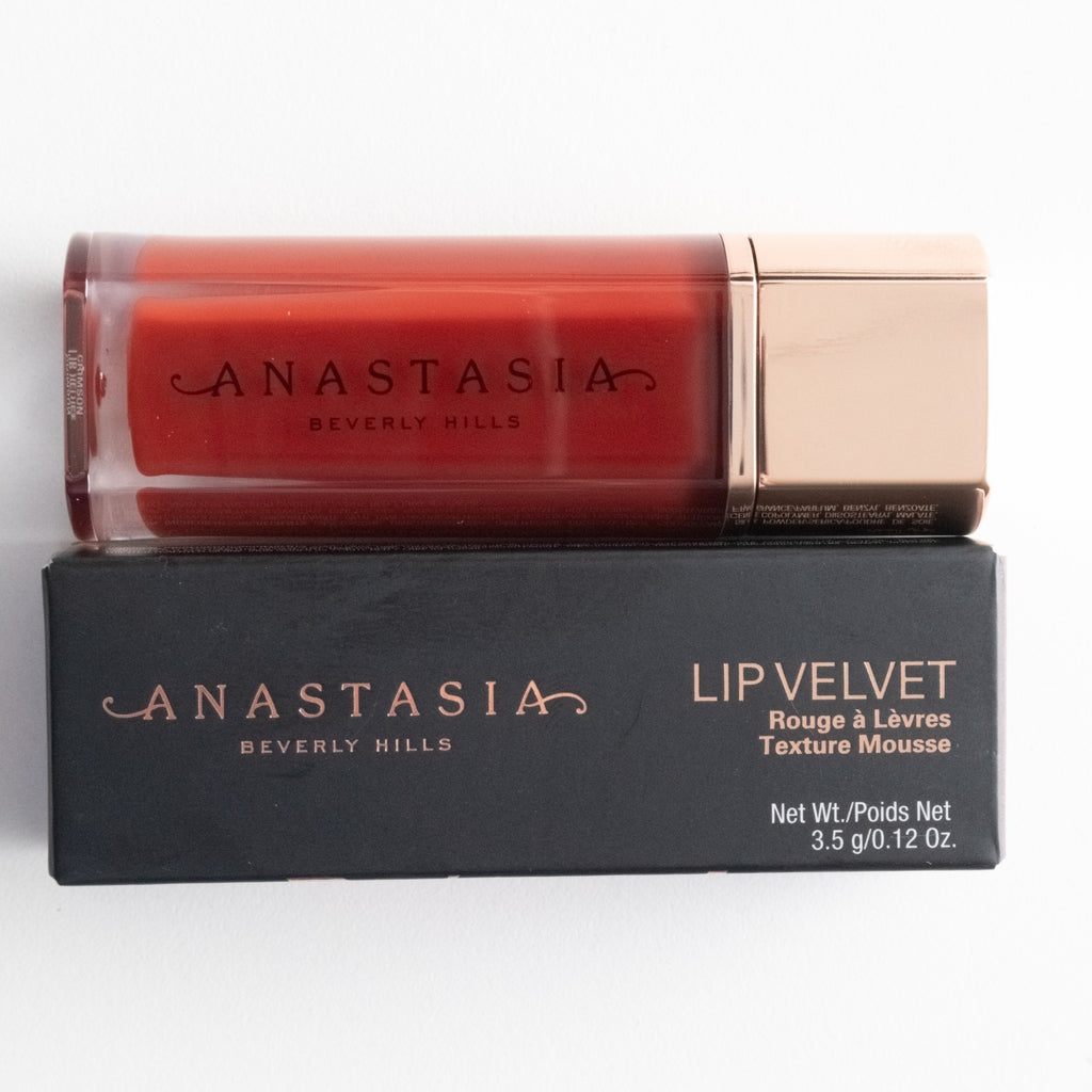 Lip Velvet Matte Lipstick - Crimson Red, 0.12 Fl Oz, Full Pigment & Cushioned Wear