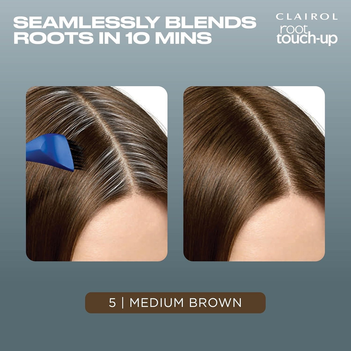 Root Touch Up Hair Dye Kit for Gray Coverage - Medium Brown, 6 Pack