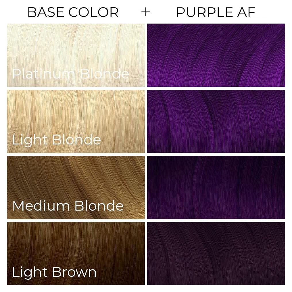 Vibrant Purple Hair Color Semi-Permanent Ammonia-Free 4 Fl Oz