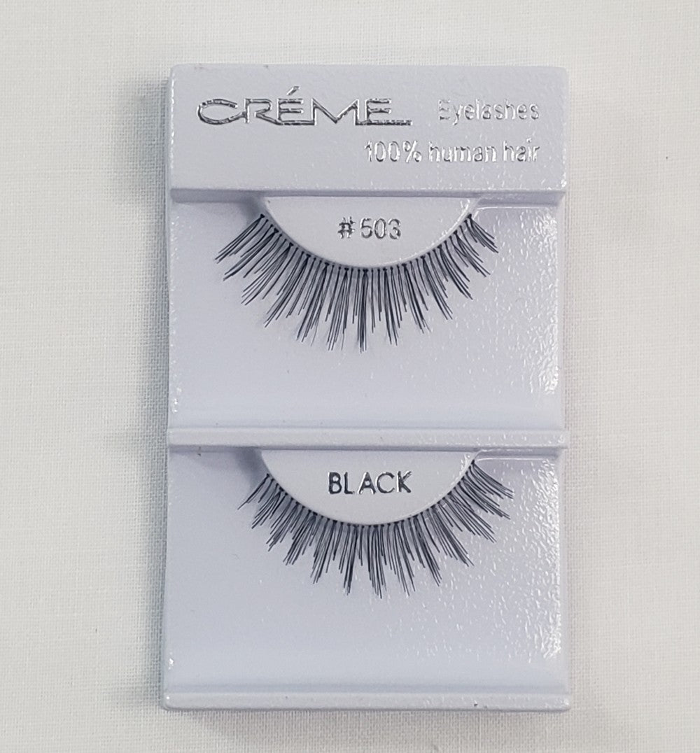 False Eyelashes #503 in 100% Human Hair, Natural Look, Handmade & Hand-Tied