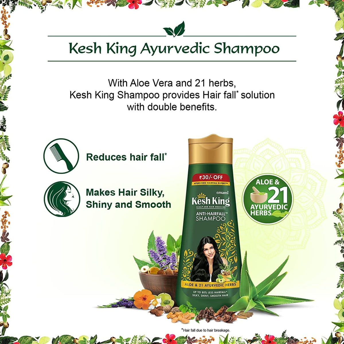 Anti Hair Fall Shampoo for All Hair Types - Herbal Nourishing Hair Care - 80ml Pack of 1/2/3