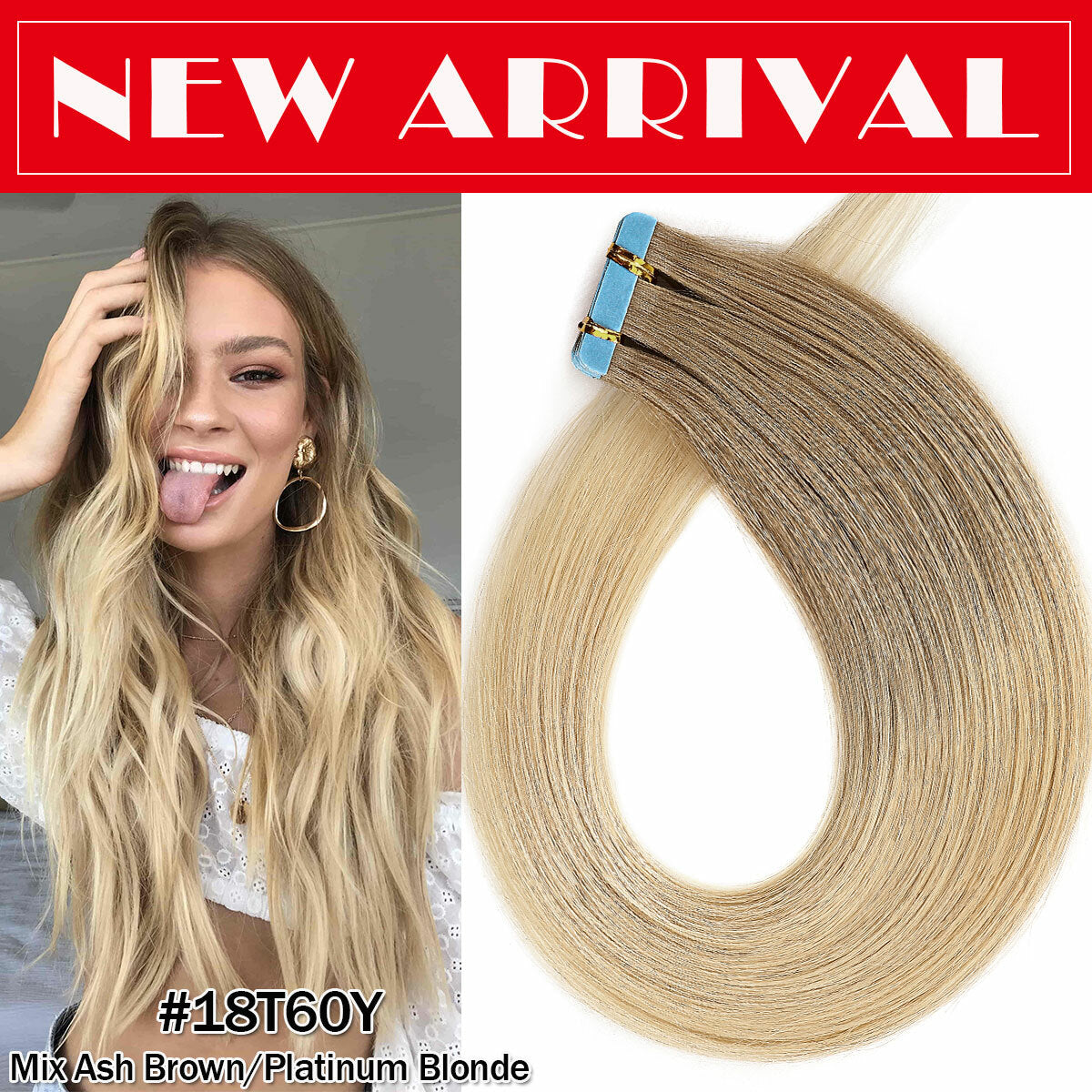Russian Tape-In Human Hair Extensions - 100% Remy Body Wave, Multiple Colors & Lengths