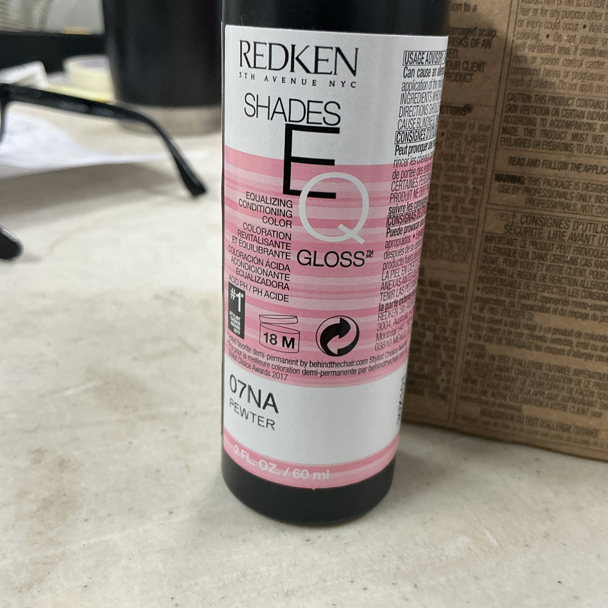 Redken Shades EQ Gloss Demi-Permanent Hair Color 2oz 07NA Pewter - 6 Pack