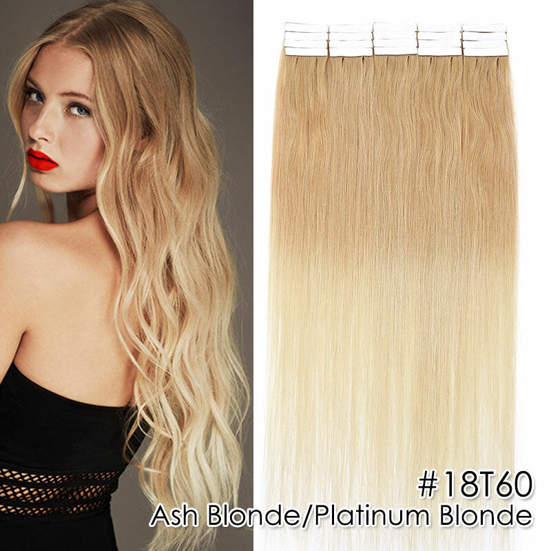 Remy Human Hair Tape-In Extensions - Highlight Ombre 100G