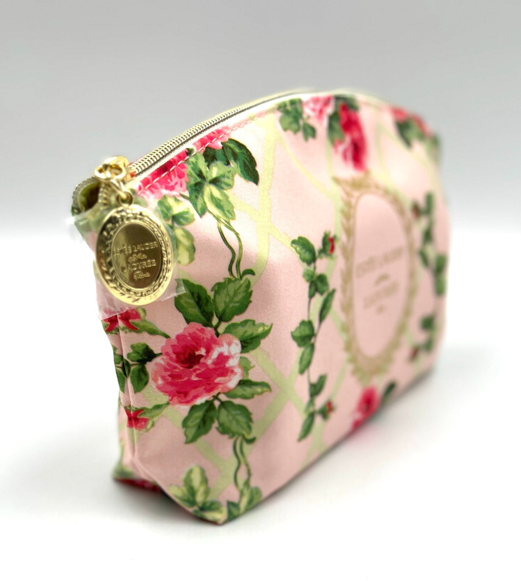 Estée Lauder Rose Flower Print Makeup Bag with Zipper - 3 Pack